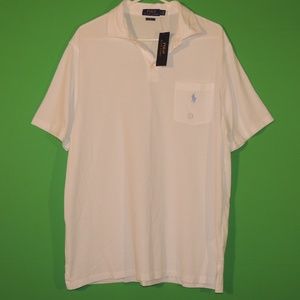 Polo Ralph Lauren Mens L White Classic Polo NEW